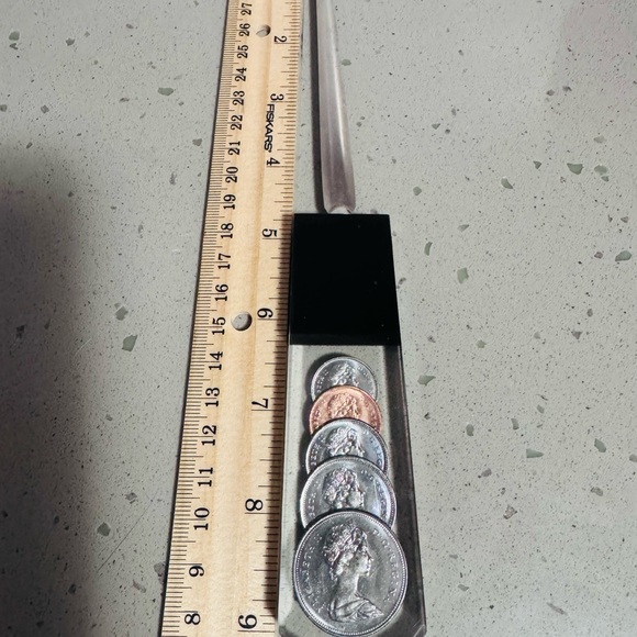 1969 Canadian Coin Lucite Letter Opener - Picture 6 of 6